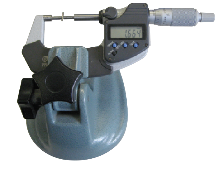 마이크로미터 스탠드에 장착된 마이크로미터